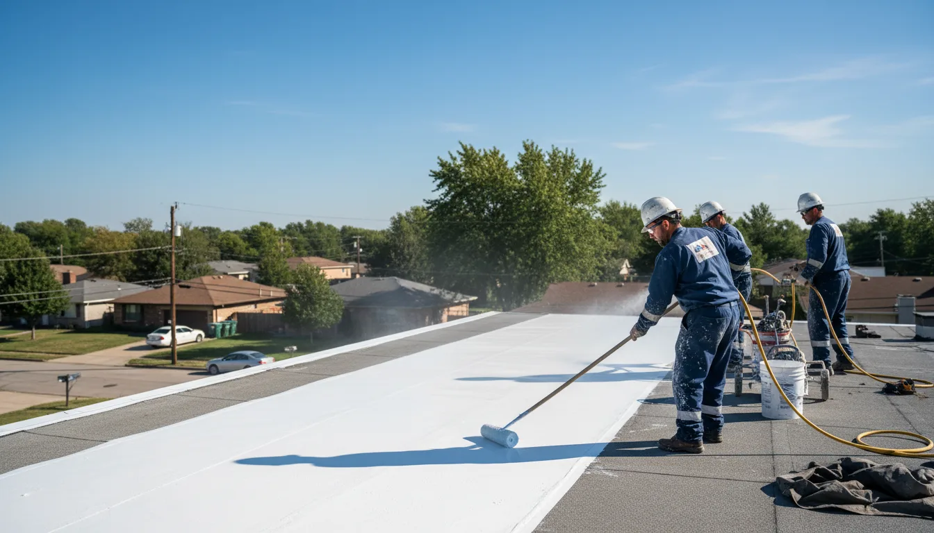 Commercial roof coating in Athens, TX near me